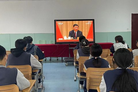 高中部优秀团员学习贯彻习近平总书记在庆祝中国共青团成立100周年大会的重要讲话