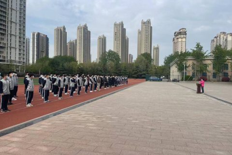 青岛志贤中学2022届高三体育生体育专业高考出征仪式