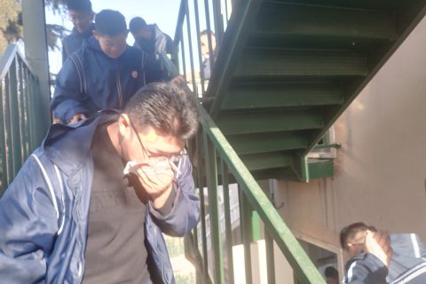 初中部宿舍消防疏散演练